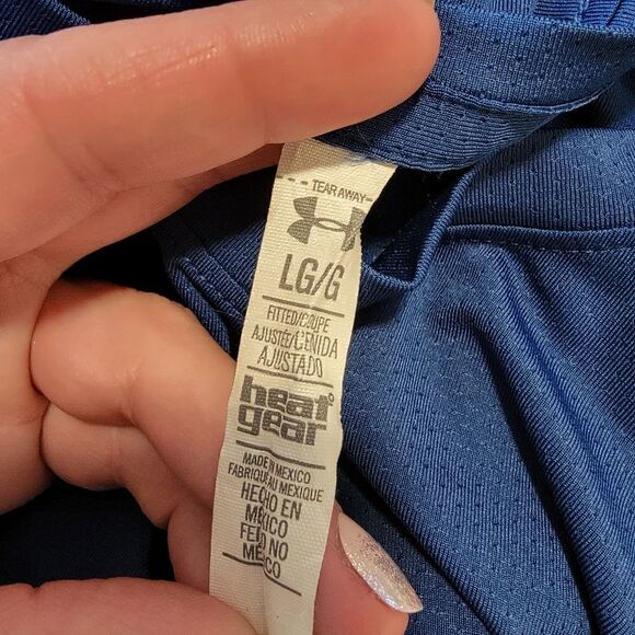 UNDER ARMOUR Heat Gear fitted Blue tshirt size medium - Picture 3 of 4